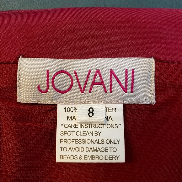 Emily in Paris Inspo: Jovani by Mia Bella One-Shoulder Scuba Dress - Picture 9 of 9